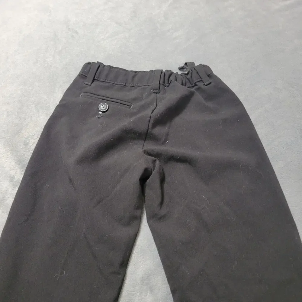 Chaps Flat Front Pants‎ Boys 5 Black Adjustable
